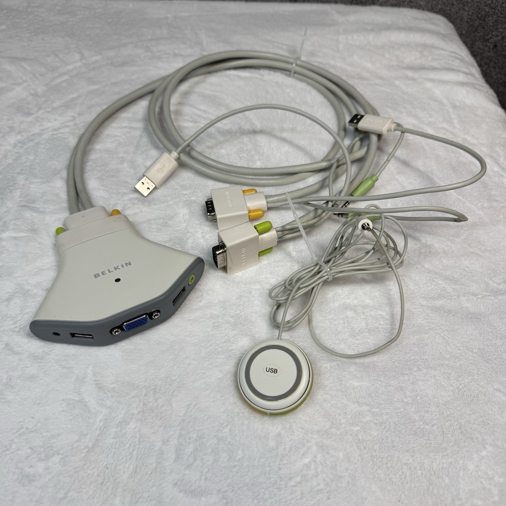 Belkin Flip DVI-D 2-Port DVI KVM/USB/AUDIO Switch, F1DG102U